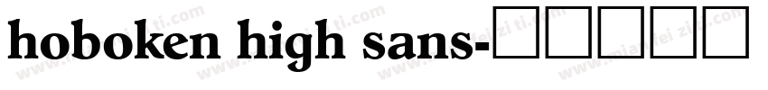 hoboken high sans字体转换